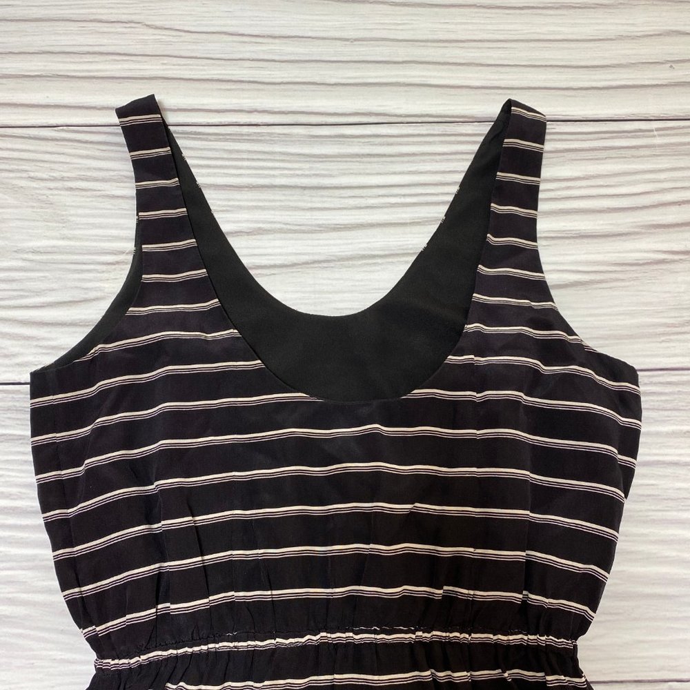 Joie Black White Striped Chariot Dress Silk - Picture 14 of 16